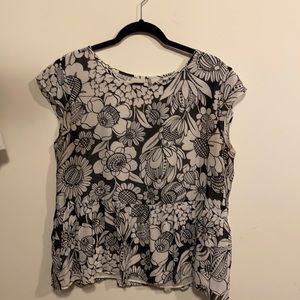 Ann Taylor floral peplum blouse
